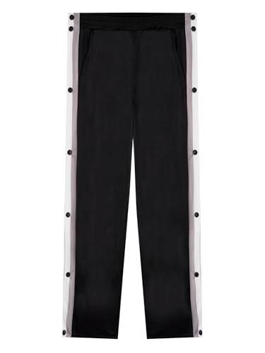 Kids Boys Girls Tear Away Basketball Sweatpants Loose Fit Button Post Surgery Pants with Pockets4