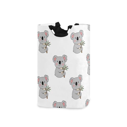 Jihqo Laundry Hamper Basket Cute Koalas Collapsible Nursery Storage Bin Waterproof Clothing Baskets for Home Bedroom Bathroom Washing Room