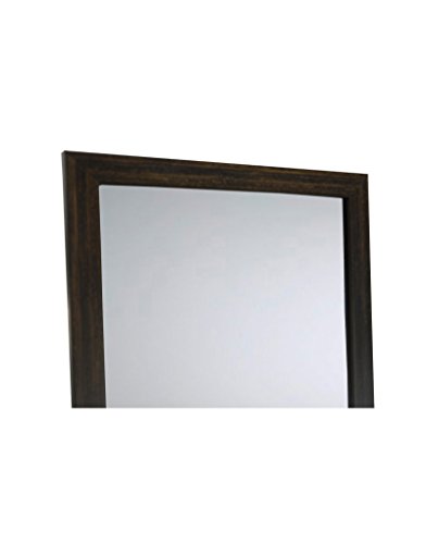 UNIMASA 122544 Espejo Puerta PVC Negro, 36x126x2 cm