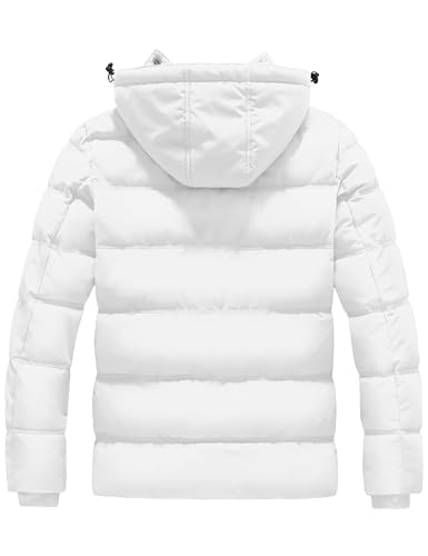 Wantdo Men's Hooded Winter Coat Warm Puffer Jacket Thicken Cotton Coat with Removable Hood