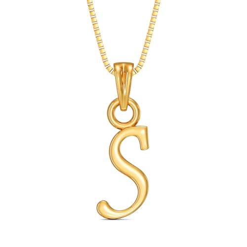 Image of Joyalukkas 22K 916 Purity Gold Alphabet S Pendant for Women