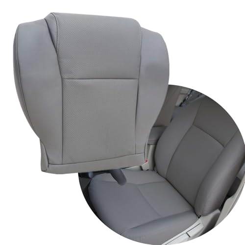 ATUOTPO Front Driver Or Passenger Side Bottom Perforated Leather Seat Cover Graphite Gray Compatible with Toyota Sequoia Tundra Platinum Crew Cab Pickup 2007 2008 2009 2010 2011 2012 2013
