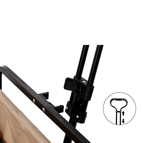 Carrito plegable portátil ajustable para camping al aire libre, con ruedas de PVC y estructura de hierro, para transportar hasta 100 kg miniatura 6