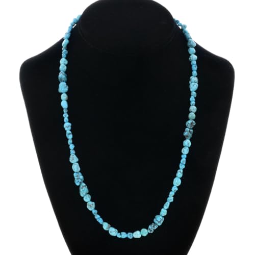 Alltribes Natural Sonoran Gold Turquoise Nuggets Beaded Navajo Necklace Beautiful 22