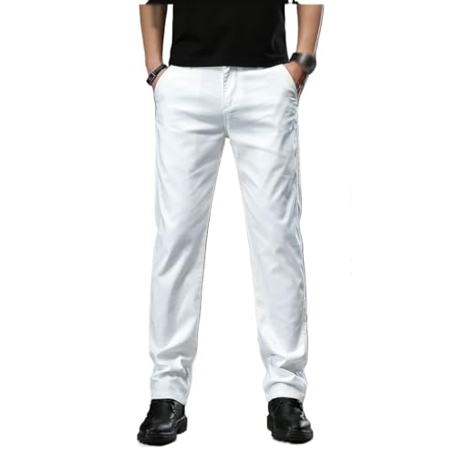 Pantalon décontracté coupe droite aux finitions soignées et durables