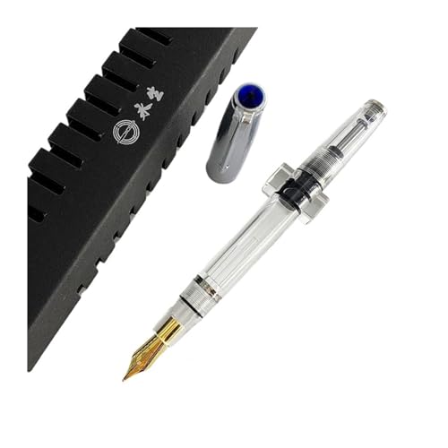 Stylo-plume de type piston PURYN transparent avec sa fenêtre d'encre visuelle ergonomique