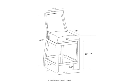Image of Alaterre Furniture Ellie Counter Height Swivel Stool, Brown, 41 inch
