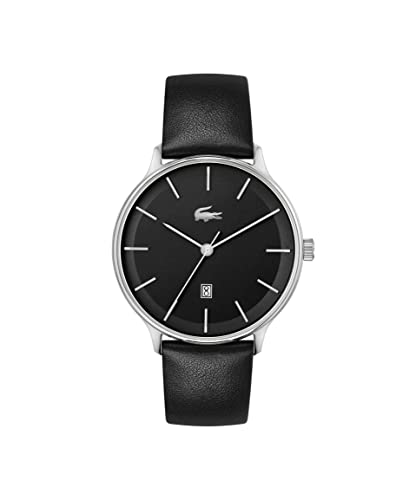 Lacoste Multi Zifferblatt Quarz Uhr für Herren Kollektion Club mit Schwarzes Band realisiert aus Apfelschalen - 2011199