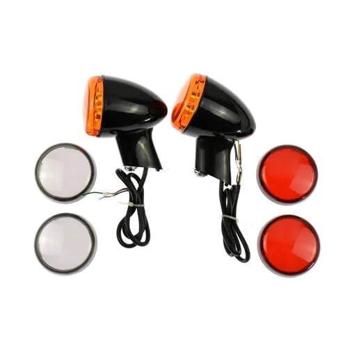 Luces señales de giro con soportes metálicos antivibración para motos Sportster XL 883 y 1200 3