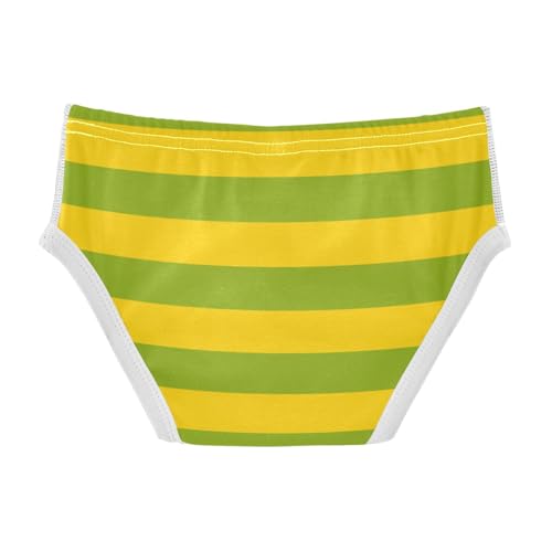 Yellow Grass Green Stripe Toddler Boy's Underwear 2T2