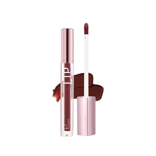 Image of Long-Lasting Liquid Lipstick with Matte Finish | Smudge-Proof, Waterproof, Highly Pigmented Lip Gloss | Velvet Texture, Non-Stick & Sweat-Proof | Red, Pink & Nude Shades for Women - Brick Red