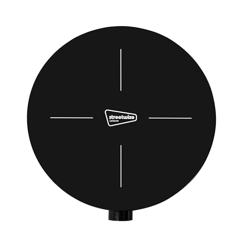 Leisurewize - Placa de inducción compacta individual de 200-1400 W, 9 ajustes de temperatura 60-240 °C, solo utensilios de cocina de acero o hierro fundido, cocina moderna fácil de limpiar para