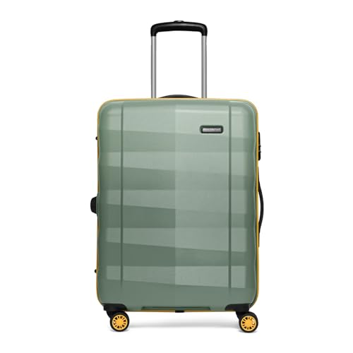 Image of Aristocrat Polycarbonate Spinner Slant Pro Check-In 66Cm(Medium) 8W Trolley Bags For Travel Hard Case Luggage, Lightweight Bag |3 Years Warranty (Green)
