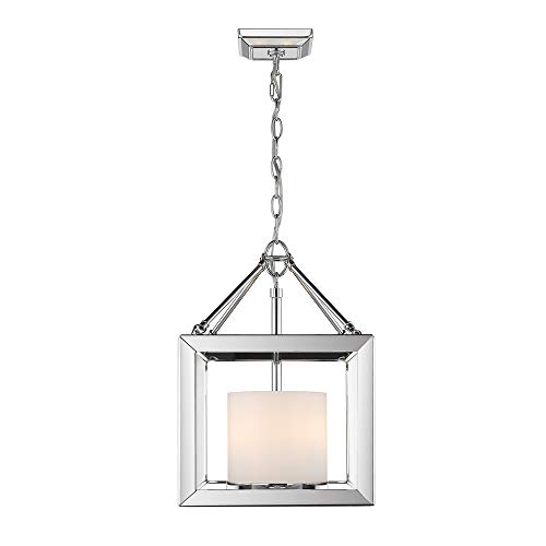 Golden Lighting 2074-SF CH-OP Smyth Semi-Flush/Pendant, Chrome