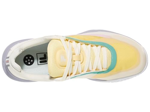Fila Volley Burst 2 Womens Pickleball Shoes - Gardenia/Banana/B Medium / 7.54