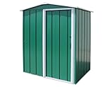 Duramax ECO Metal Garden Storage Shed 5 x 4 (1.99 m2) - Hot-Dipped Galvanized With Strong Reinforced Roof Structure, Maintenance-Free, Green