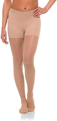 Pantyhose Collection, 20-30mmHg Sheer Closed Toe 276 (Large, Natural)