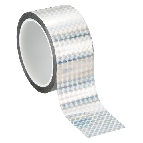Ruban adhésif miroir PATIKIL argent 50mm x 50m pour rénover et masquer les imperfections murales