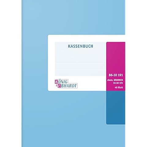 König und Ebhardt König & Ebhardt 8610191 Geschäftsbuch / Kassenbuch (A5, Einnahmen/Ausgaben, 80g/m², 40 Blatt Drahtheftung) Cover