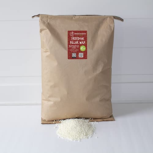 American Soy Organics FREEDOMPILLARWAX Freedom Soy Wax Beads For Pillar Candle Making - Natural Candle Making Supplies - Paraffin-Free,Beeswax-Free Candle Wax thumb #1