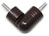Urbanest Hinged Elbow Connector for corner or Bay Window Curtain Rod, Up To 7/8-inch Rod, Bronze