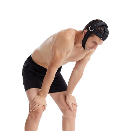 Arnês de treinamento de pescoço, arnês de cabeça para exercícios de pescoço, alça ajustável para tre