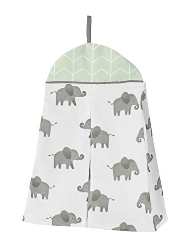 Sweet Jojo Designs Mint, Grey And White Watercolor Elephant Safari Baby Unisex Crib Bedding Set - 4 Pieces #TOP4
