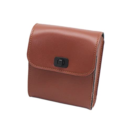 Bolsa para Manillar de Moto Mini de Cuero PU Marrón miniatura 1