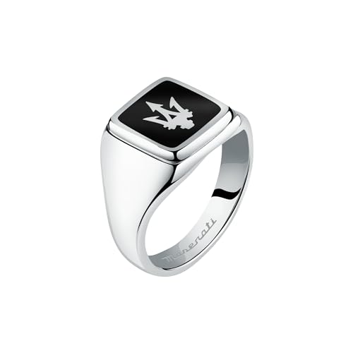 Bague homme Maserati en acier et émail au design italien premium