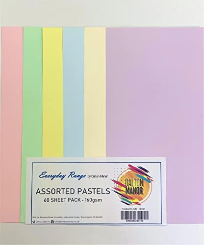 Feuilles de carton manila colorées, 300 pièces, 150gsm bleu vert noir, format A4