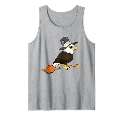 Cute Cartoon Bald Eagle Halloween Witch Birdorable Tank Top