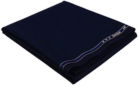Raymond Men's Poly Viscose Solid Unstitched 1.3 M Trouser Fabric (Blue, Free Size), Cotton