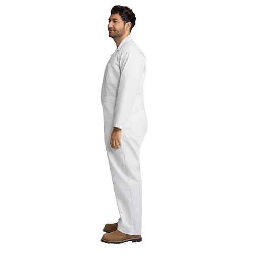 Image of Red Kap Men's Twill Action Back Coverall With Chest Pockets - Mechanic Coveralls With Concealed Zippers