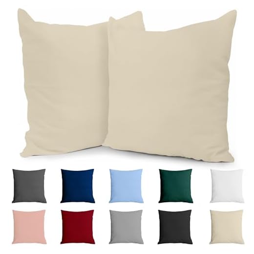 Soifox Kissenbezug 80x80 2er Set - Kopfkissenbezug 80 x 80 Anthrazit 100% Mikrofaser bügelfrei & knitterfrei mit Reißverschluss 5 Dreamzie Kissenbezug 80x80 Baumwolle Renforcé (2er-Set) - Beige - Dicht gewebt mit 57 Fäden/cm² - Kissenbezug 80x80 cm - Oeko Tex Zertifiziert