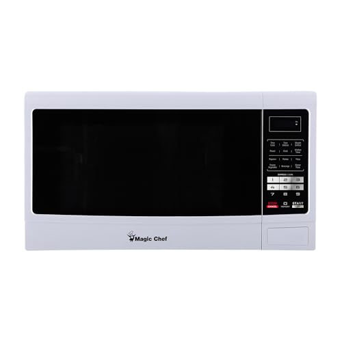 Image of Magic Chef Countertop Microwave Oven, Small and Compact, 1100 Watt, 1.6 Cu Ft, White