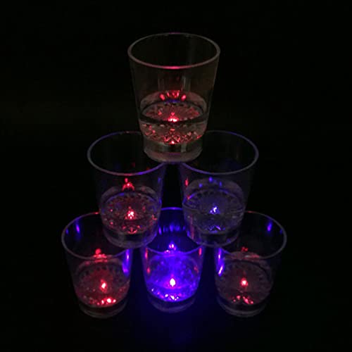 Balacoo Glass Water Cups 4Pcs Light Up Cocktail Glasses Flashing Wine Glasses Led Color Changing Wine Cup Party Glittering Cup For Weddings Sporting Events Festivals Bars Glass Drinking Cups #TOP6