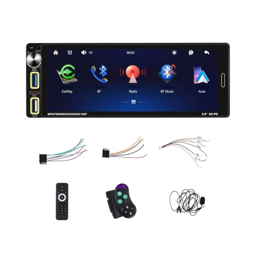 Autoradio Simple Din écran tactile résolvant les problèmes de navigation avec CarPlay et Bluetooth
