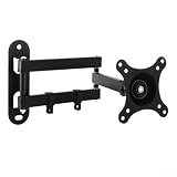 Piccolo supporto per TV da 19 a 27 pollici, girevole e inclinabile, movimento completo, per monitor LED LCD al plasma (nero)