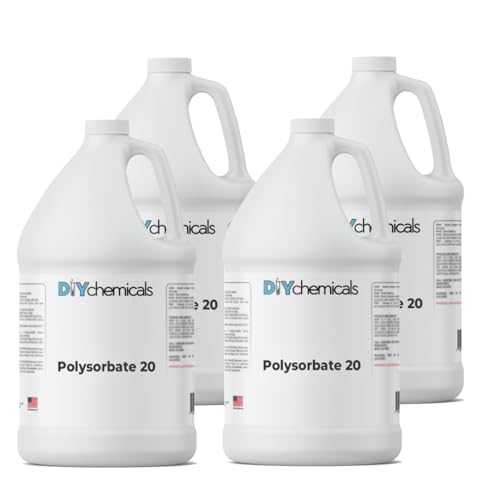 DIYChemicals | Polysorbate 20 | High-Purity Nonionic Surfactant & Emulsifier | Dispersant for Industrial Formulations, Lab & Water-Based Applications 4 Gallons