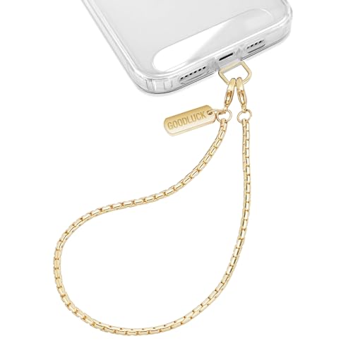 Auiremrti Pulsera para teléfono de Oro, Cadena de muñeca de Metal Desmontable,...