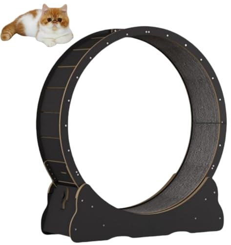 Tufduzo 交換可能 室内飼い猫の運動不足を改善 低騒音 組み立て簡単 室内 キャットホイール 猫の車輪 猫 ホイール 大型 猫 ホイール 猫 ルームランナー 猫 回し車 猫爪とぎ 自走式キャットウォーク ロック装置内蔵 TPE静音低ノイズローラー ル