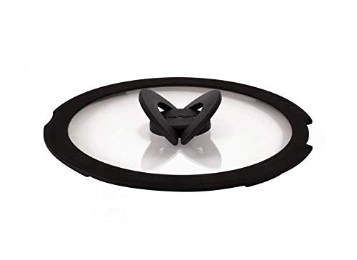 TEFAL Ingenio L9936482 Szklana pokrywka 22 cm, Płaska konstrukcja, Składany uchwyt