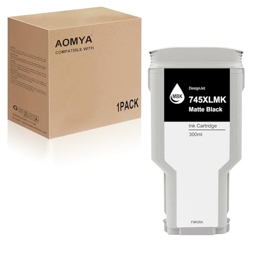 Cartouche HP745 F9K05A Aomya noir mat 300 ml pour HP DesignJet Z5600 Z2600