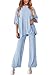PRETTYGARDEN Two Piece Sets For Women Summer Fashion Lounge Matching Set 2025 Travel Vacation Airport Outfits Clothing (Light Blue,Medium)
