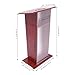 Purptarol Conference Presentation Stand with Wheels, Portable Presentation Standing with Frost Acrylic Front Panel,2 Storage Compartments and Book Stopper,Movable Desk for Classroom Church Office
