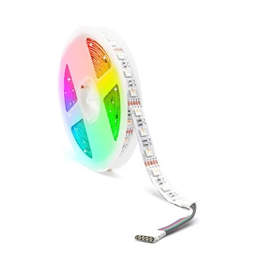 12V RGBWW LED Streifen LED Band LED Strip 5050 SMD RGB+Warmweiss 4 in1 LED Lichtleiste Lichterkette Deko Lichter Treppenlicht, 60LEDs/M 300LED