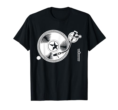Retro DJ Disc Jockey Vinyl Record Player Vintage Turntable T-Shirt