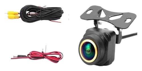 Kit De Cámara Trasera Cámaras Marcha Atrás 4K 1920 * 1080P AHD Cámara Visión Trasera HD Ojo Pez Azul Nocturna Automóviles Impermeable Control 4 Líneas Lente Dorada 720P(Golden len 720P)