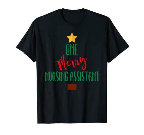 Camiseta de enfermera de Navidad CNA One Merry Nursing Assistant Camiseta