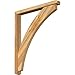 Ekena Millwork BKT0402X34X40THR04RWR Thorton Craftsman Rough Sawn Bracket w/Offset Brace, Western Red Cedar